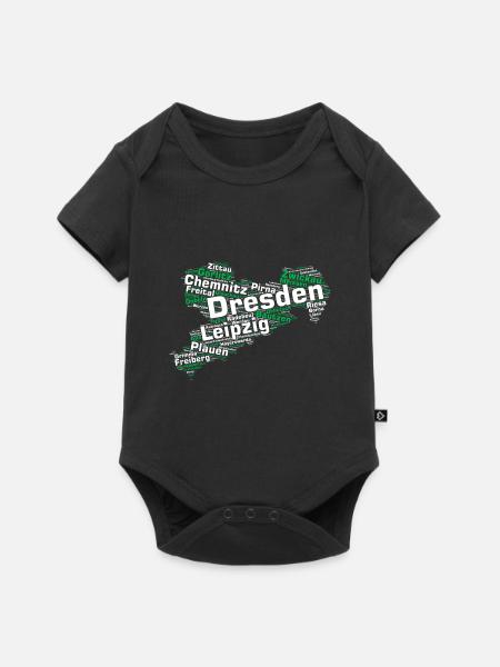 Saxony State: Saxon cities - Baby Premium short-sleeve bodysuit - black