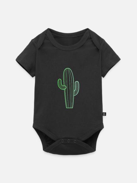 Kaktus - Baby Premium Kurzarmbody - Schwarz
