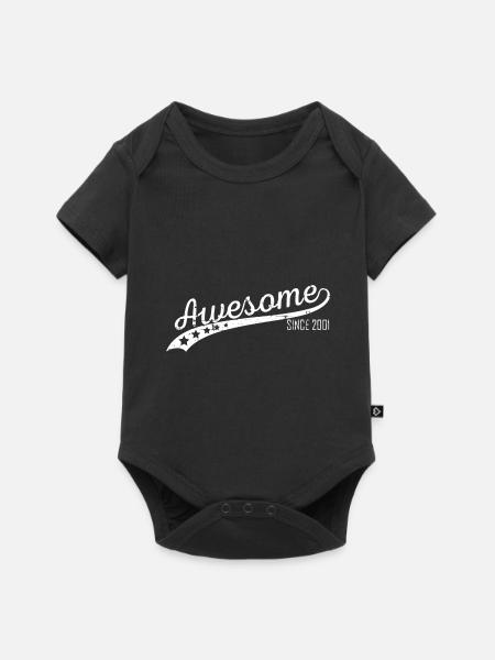 Awesome since 2001 Geschenk - Baby Premium Kurzarmbody - Schwarz