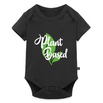 Plant Based Felischfrei Gesund Geschenk - Baby Premium Kurzarmbody - Schwarz - Vorne