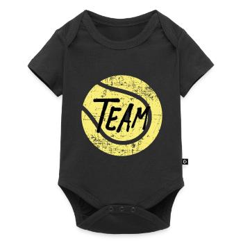 Cadeau de tennis d'équipe - Body à manches courtes Premium Bébé - noir - Devant
