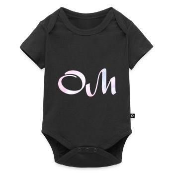 OM Yoga Geschenk - Baby Premium Kurzarmbody - Schwarz - Vorne