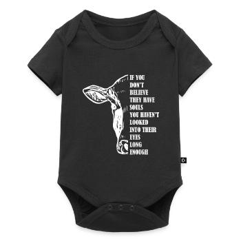 Animal rights vegan gift - Baby Premium short-sleeve bodysuit - black - Front