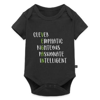 Mode de vie végétalien disant cadeau - Body à manches courtes Premium Bébé - noir - Devant