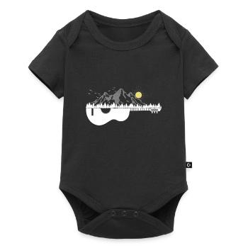 Guitare montagnes humeur montagne sport lune ski - Body à manches courtes Premium Bébé - noir - Devant