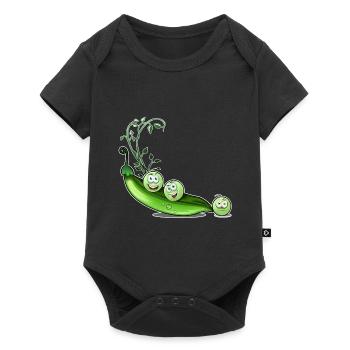 Humour de pois - Body à manches courtes Premium Bébé - noir - Devant
