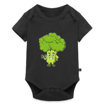 Broccoli training - Baby Premium short-sleeve bodysuit - black - Front