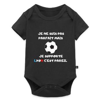 Je ne suis pas parfait mais je supporte Lyon - Body à manches courtes Premium Bébé - noir - Devant