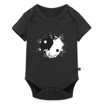 Dessin de symbole Yin Yang Dragon Ying Yang - Body à manches courtes Premium Bébé - noir - Devant