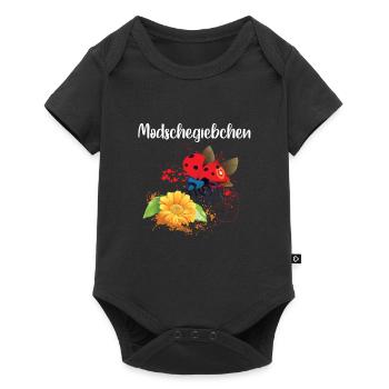 Modschegiebchen ostdeutsch Marienkäfer Sachsen - Baby Premium Kurzarmbody - Schwarz - Vorne