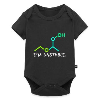 Oh oh je suis instable - blague chimiste chimiste amusant - Body à manches courtes Premium Bébé - noir - Devant