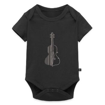 Violon Violon Chello Minimalist Simple - Body à manches courtes Premium Bébé - noir - Devant