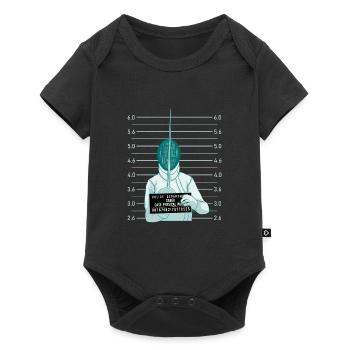 Fechten mit Degen Verhaftung - Baby Premium Kurzarmbody - Schwarz - Vorne