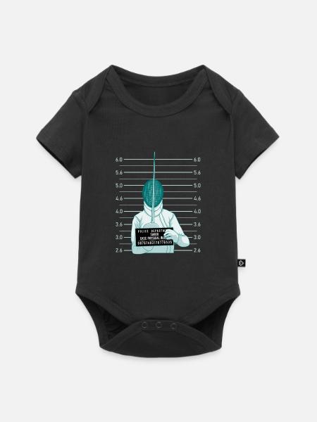 Fechten mit Degen Verhaftung - Baby Premium Kurzarmbody - Schwarz