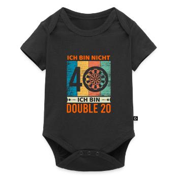 40. Geburtstag Dart - Baby Premium Kurzarmbody - Schwarz - Vorne