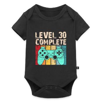Niveau 30e anniversaire terminé - Body à manches courtes Premium Bébé - noir - Devant