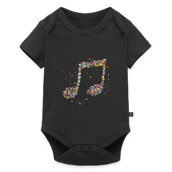 Music Notes Geometric Triangles Art Artist - Baby Premium short-sleeve bodysuit - black - Front