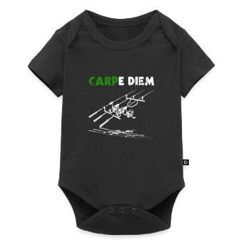 Carpe Diem Carp Fishing Carp Angler Gift - Baby Premium short-sleeve bodysuit - black - Front