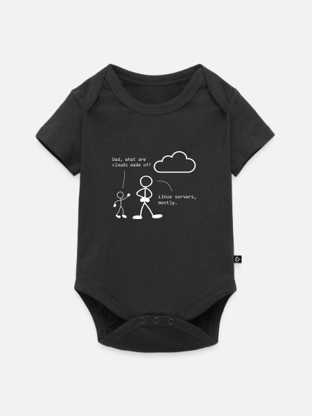 Cloud Witz ITler Programmierer Computerfachmann - Baby Premium Kurzarmbody - Schwarz