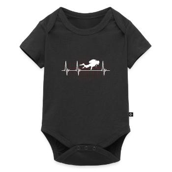 Scuba Certification Diver Gift Heartbeat Heart Line - Body à manches courtes Premium Bébé - noir - Devant