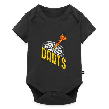 Chemise de fléchettes cool avec jeu de fléchettes et fléchettes - Body à manches courtes Premium Bébé - noir - Devant