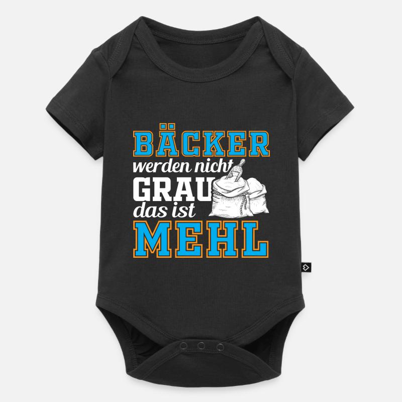 Bäcker Backen Mehl Teig - Baby Premium Kurzarmbody - Schwarz