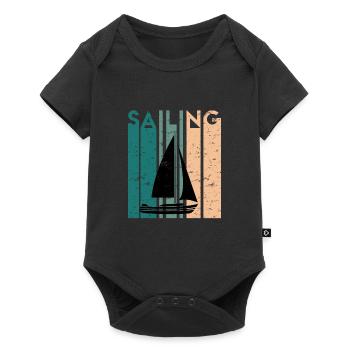 Retro voile voilier voilier cadeau voilier - Body à manches courtes Premium Bébé - noir - Devant