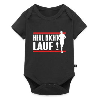 heul nicht lauf - joggen - Baby Premium Kurzarmbody - Schwarz - Vorne