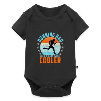 Running Dad Dad Gift Saying Marathon Run - Baby Premium short-sleeve bodysuit - black - Front