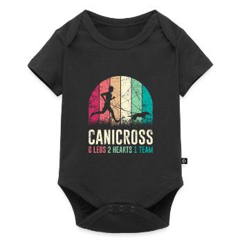 Canicross Running with Dog Running Gift - Baby Premium short-sleeve bodysuit - black - Front