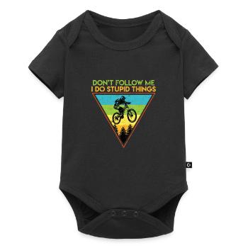 Downhill MTB Mountain Bike Cyclist Cyclist - Baby Premium short-sleeve bodysuit - black - Front