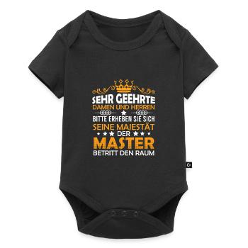 Master Abschluss 2021 lustiger Spruch Absolventen - Baby Premium Kurzarmbody - Schwarz - Vorne