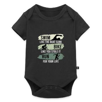 Funny Saying Triathletes Triathlon Gift - Baby Premium short-sleeve bodysuit - black - Front