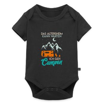 Wohnmobil Spruch Altersheim kann warten Reisemobil - Baby Premium Kurzarmbody - Schwarz - Vorne