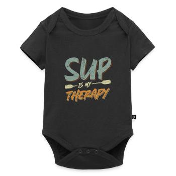 SUP Stand up Paddle Sort SUP is my therapy - Body à manches courtes Premium Bébé - noir - Devant