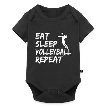 eat sleep volleyball repeat - Baby Premium short-sleeve bodysuit - black - Front