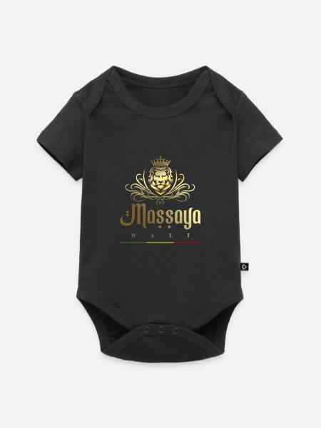 Massaya - MALI - Baby Premium Kurzarmbody - Schwarz