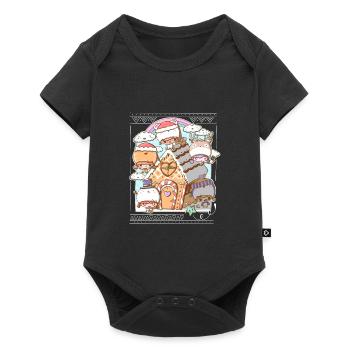 Christmas Ginger Bread House - Baby Premium short-sleeve bodysuit - black - Front