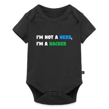 Im Not a Nerd, I'm a Hacker! #TechLife - Baby Premium Kurzarmbody - Schwarz - Vorne