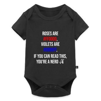 Roses are red, violets are blue - nerd edition - Baby Premium Kurzarmbody - Schwarz - Vorne