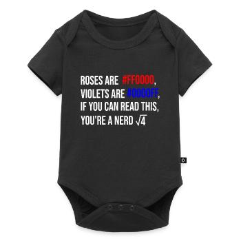 Roses are red, violets are blue - nerd edition - Baby Premium Kurzarmbody - Schwarz - Vorne
