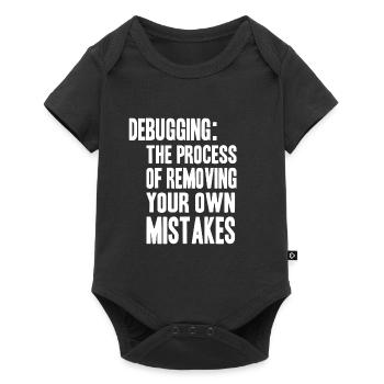 debugging process - Baby Premium Kurzarmbody - Schwarz - Vorne