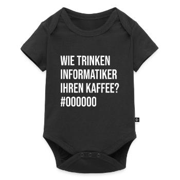 wie trinken informatiker ihren kaffee - Schwarz - Baby Premium Kurzarmbody - Schwarz - Vorne