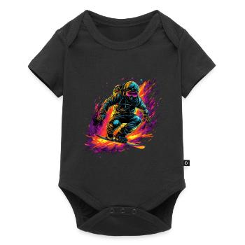 Snowboard - Baby Premium Kurzarmbody - Schwarz - Vorne