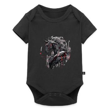 Mecha Animal : tigre, loup, renard, dinosaure, - Body à manches courtes Premium Bébé - noir - Devant