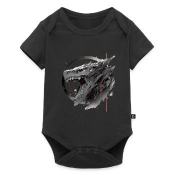 Mecha Animal : tigre, loup, renard, dinosaure, - Body à manches courtes Premium Bébé - noir - Devant