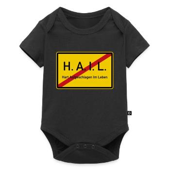 HAIL verlassen - Baby Premium Kurzarmbody - Schwarz - Vorne