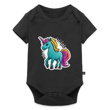 Licorne - Body à manches courtes Premium Bébé - noir - Devant