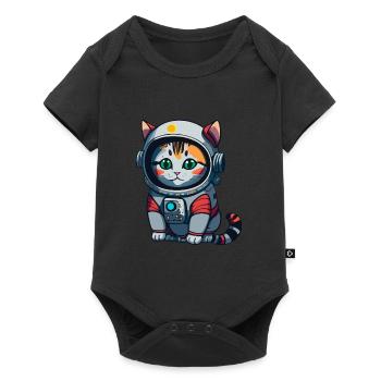 Cyberpunk Astrocat - Baby Premium short-sleeve bodysuit - black - Front