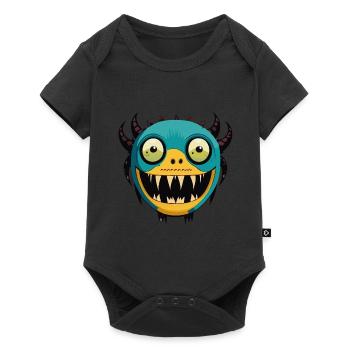 Monstres cyberpunk - Body à manches courtes Premium Bébé - noir - Devant